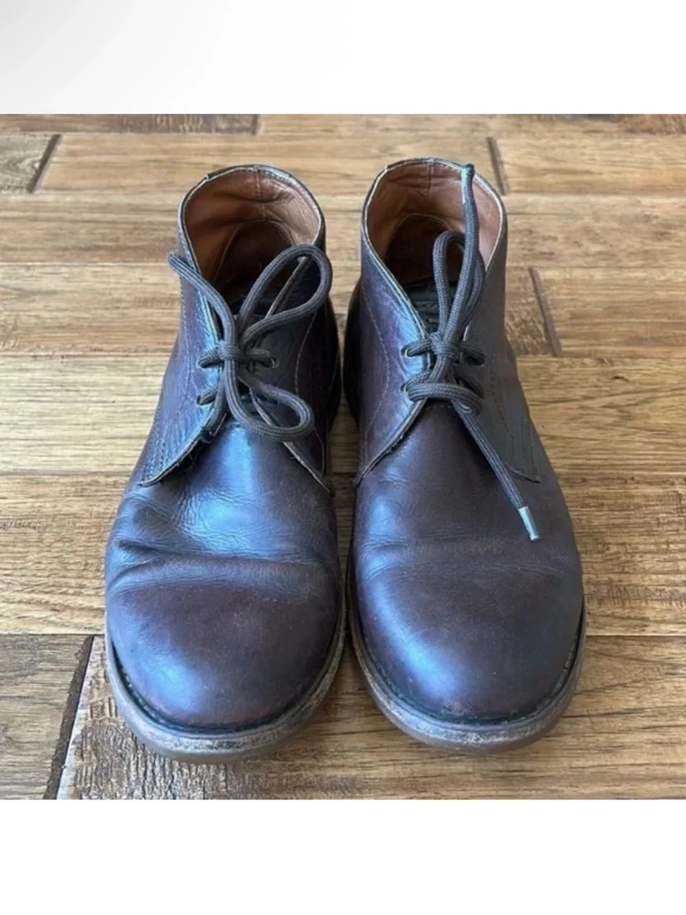 Frye Leather Chukka Boots Brown Distressed Mens Size 9